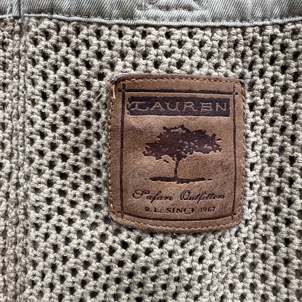 Ralph Lauren 1990 Safari Outfitters Khaki Bush Jacket Mesh Lined Women M Vintage - Picture 5 of 11